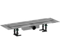 hansgrohe RainDrain Compact, compact set completo de desagüe lineal de ducha, canaleta ducha 600mm, canal de drenaje para instalación estándar, acabado de acero inoxidable