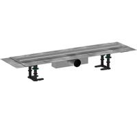 hansgrohe RainDrain Compact, compact set completo de desagüe lineal de ducha, canaleta ducha 700mm, canal de drenaje para instalación estándar, acabado de acero inoxidable