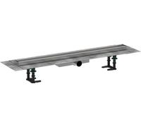 hansgrohe RainDrain Compact, compact set completo de desagüe lineal de ducha, canaleta ducha 800mm alicatable, canal de drenaje para instalación plana