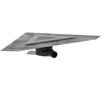 Hansgrohe RainDrain Corner, juego completo para desagüe de esquina, modelo punto, acero inoxidable cepillado