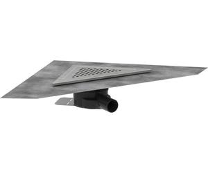 Hansgrohe RainDrain Corner, juego completo para desagüe de esquina, modelo punto, acero inoxidable cepillado