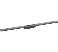 hansgrohe RainDrain Flex - Canaleta de ducha (1000 mm, se puede acortar el desagüe del suelo, cromo cepillado), color negro