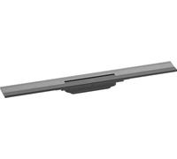 hansgrohe RainDrain Flex - Canaleta de ducha (700 mm, se puede acortar para montaje en pared, cromo cepillado), color negro