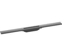 hansgrohe RainDrain Flex - Canaleta de ducha (800 mm, se puede acortar el desagüe del suelo, cromo cepillado), color negro