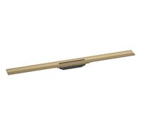 Hansgrohe RainDrain Flex - Canaleta de ducha lineal con rejilla de acero inoxidable 1000, junto a la pared, acortable, bronce cepillado 56053140