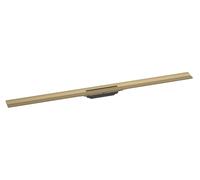 Hansgrohe RainDrain Flex - Canaleta de ducha lineal con rejilla de acero inoxidable 1200, junto a la pared, acortable, bronce cepillado 56054140