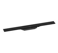 Hansgrohe RainDrain Flex - Canaleta de ducha lineal con rejilla de acero inoxidable 700, independiente, acortable, negro mate 56043670