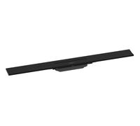 Hansgrohe RainDrain Flex - Canaleta de ducha lineal con rejilla de acero inoxidable 800, junto a la pared, acortable, negro mate 56051670