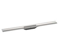 Hansgrohe RainDrain Flex - Canaleta de ducha lineal con rejilla de acero inoxidable 900, junto a la pared, acortable, acero inoxidable cepillado 56052800