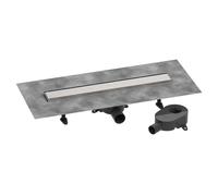 Hansgrohe RainDrain Go - Canaleta de ducha de 60 cm con rejilla reversible, para insertar baldosas, acero inoxidable cepillado 56271800