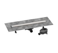 Hansgrohe RainDrain Go - Canaleta de ducha de 70 cm con rejilla reversible, para insertar baldosas, acero inoxidable cepillado 56272800