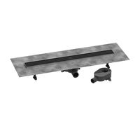 Hansgrohe RainDrain Go - Canaleta de ducha de 80 cm con rejilla reversible, para insertar baldosas, negro mate 56273670