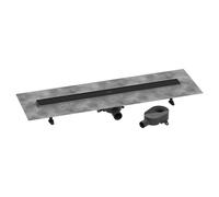 Hansgrohe RainDrain Go - Canaleta de ducha de 90 cm con rejilla reversible, para insertar baldosas, negro mate 56274670