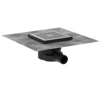 Hansgrohe RainDrain Point - Desagüe de suelo, 15x15 cm, acero inoxidable cepillado 56248800