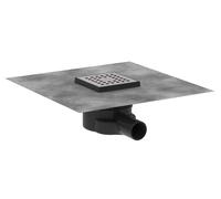 Hansgrohe RainDrain Point - Desagüe de suelo, 10x10 cm, acero inoxidable cepillado 56246800