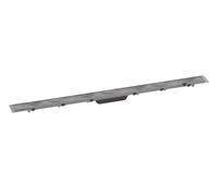 Hansgrohe RainDrain Rock - Canaleta de ducha lineal 1000, con rejilla para la inserción de baldosas, marco de altura ajustable, acero inoxidable 56033000