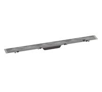 Hansgrohe RainDrain Rock - Canaleta de ducha lineal 800, con rejilla para la inserción de baldosas, marco de altura ajustable, acero inoxidable 56031000