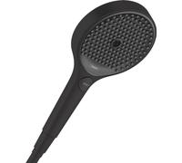 hansgrohe Rainfinity - Cabezal de ducha para ahorrar agua (130 mm, 3 tipos de chorro), color negro mate
