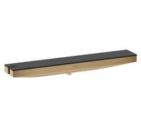 Hansgrohe Rainfinity - Codo de pared con soporte y estante, bronce cepillado 26843140