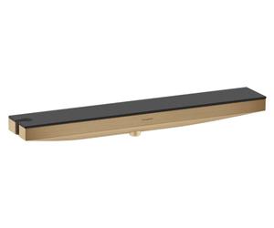 Hansgrohe Rainfinity - Codo de pared con soporte y estante, bronce cepillado 26843140