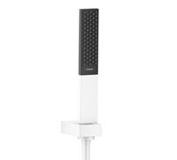 Hansgrohe Rainfinity - Conjunto de alcachofa de ducha 100, 1jet, soporte y manguera 1,25 m, blanco mate 26857700