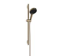 Hansgrohe Rainfinity - Conjunto de alcachofa de ducha, barra y flexo, 3 chorros,EcoSmart, bronce cepillado 28746140