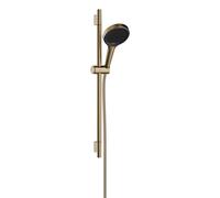 Hansgrohe Rainfinity - Conjunto de alcachofa de ducha, barra y manguera, 3 chorros, bronce cepillado 28745140