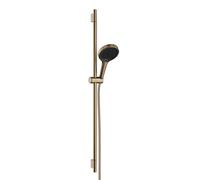 Hansgrohe Rainfinity - Conjunto de alcachofa de ducha, barra y manguera, 3 chorros, bronce cepillado 28743140