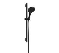 Hansgrohe Rainfinity - Conjunto de alcachofa de ducha, barra y manguera, 3 chorros, negro mate 28745670