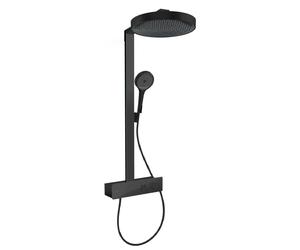 Hansgrohe Rainfinity conjunto de ducha a pared con termostato con rociador con efecto lluvia negro 26853670