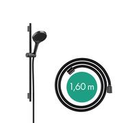 hansgrohe Rainfinity set de ducha 130, 3jet, S PURO barra de ducha 650mm, 28745340, Color: Cromo negro cepillado