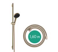 Hansgrohe Conjunto de ducha Rainfinity – alcachofa, barra y manguera, 3 chorros, bronce cepillado