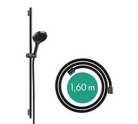 hansgrohe Rainfinity set de ducha 130, 3jet, S PURO barra de ducha 900mm, 28743670, Color: negro mate
