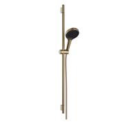 hansgrohe Rainfinity set de ducha 130, EcoSmart, 3jet, S PURO barra de ducha 900mm, 28744140, Color: Bronce cepillado