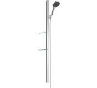 hansgrohe Rainfinity shower set 130 3jet EcoSmart 9 l/min con barra de ducha de 150 cm y jabonera, cromo, 27674000