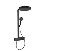 hansgrohe Rainfinity sistema de ducha 360, 1 tipo de chorro, ShowerTablet 350, 26853670, Color: negro mate