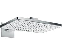 hansgrohe RainmakerSelect 460 2jet ducha mural con brazo de ducha 460 mm, 24005400, Color: Cromado / Blanco