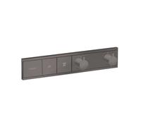 Hansgrohe RainSelect - Grifo empotrado para 2 aparatos, cromo negro cepillado 15380340