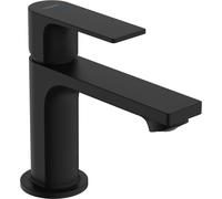 Hansgrohe Grifo monomando para lavabo Rebris E 80, para agua fría o premezclada, negro mate