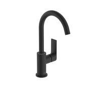 Hansgrohe Rebris E - Grifo de lavabo, con desagüe y ca?o giratorio, negro mate 72576670
