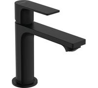 hansgrohe Rebris E - grifo lavabo con vaciador automático, ahorro de energía (CoolStart), grifo monomando lavabo, altura del caño 109 mm, ahorro de agua (EcoSmart+), negro mate, 72589670
