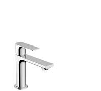 hansgrohe Rebris E mezclador monomando de lavabo 110 CoolStart water-saving+ con juego de desagüe, 133 mm de proyección, 72589000, Color: cromado