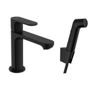 Hansgrohe Rebris S - Grifo de lavabo con ducha de bidé, negro mate 72215670