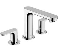 hansgrohe Rebris S mezclador de lavabo de 3 agujeros 110, con juego de desagüe, cromo, proyección 134 mm, 72530000