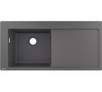 Hansgrohe S 51 fregadero de granito 105x41.5 cm gris/grafito/ónix 43330290