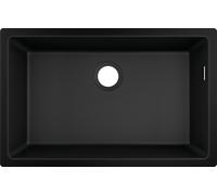 Hansgrohe S 51 fregadero de granito 66x40 cm negro 43432170