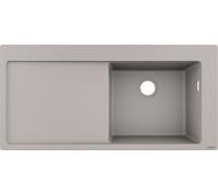 Hansgrohe S 51 fregadero de granito 74.5x41.5 cm gris/grafito/ónix 43314380