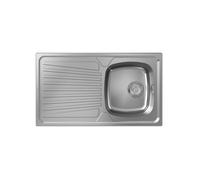 hansgrohe S21 fregadero empotrado 342, acero inoxidable, con escurridor, 860x500mm, desagüe manual, 43372800