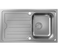 hansgrohe S44 fregadero empotrado 342, acero inoxidable, con escurridor largo, 870x510mm, 43369800