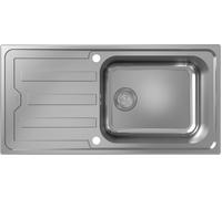 hansgrohe S44 fregadero empotrado 500, acero inoxidable, con escurridor, 1000x500mm, 43367800